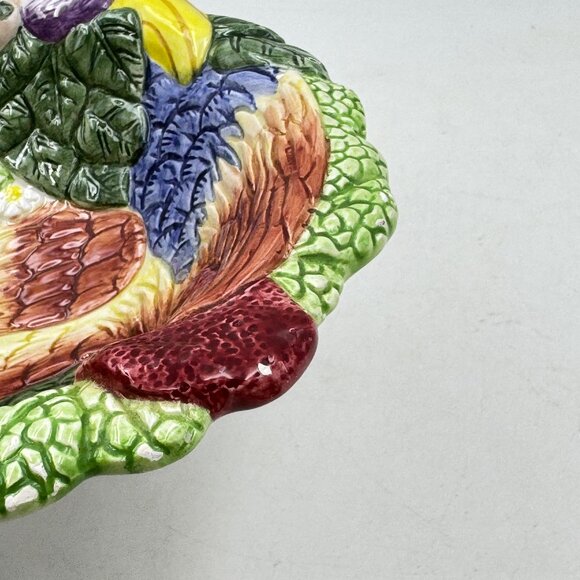 Fitz and Floyd Vintage Rooster Chicken Coq Du Village Serving Bowl 1996 - Picture 4 of 10